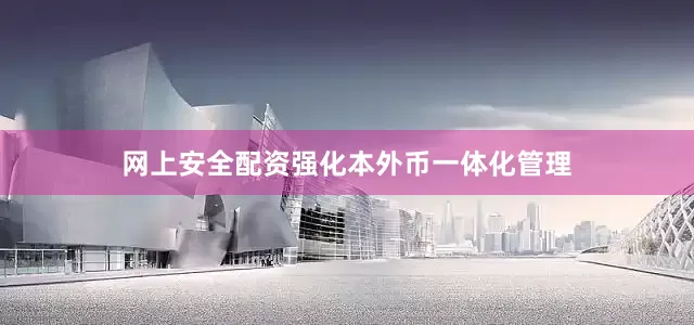 网上安全配资强化本外币一体化管理